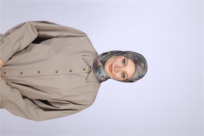 Aura Desen Eşarp Gri