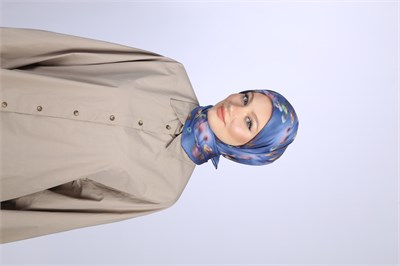 Aura Desen Eşarp Saks 
