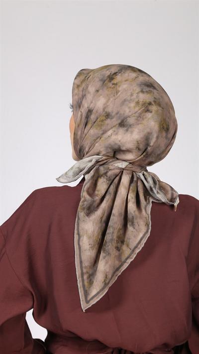 BATİK DESEN EŞARP BEJ