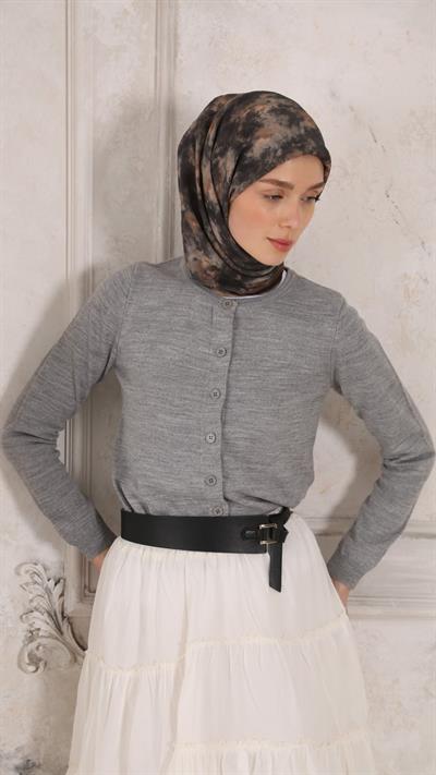 BATİK DESEN EŞARP SİYAH