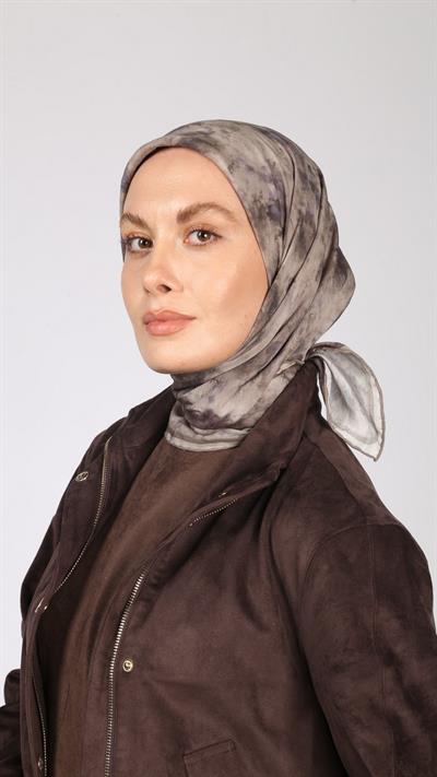 BATİK DESEN EŞARP VİZON
