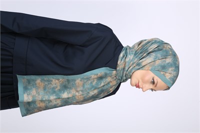 BATİK DESEN ŞAL-MAVİ