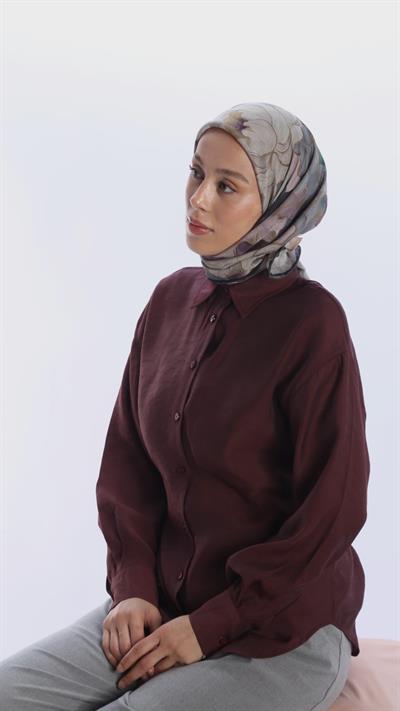 BELLA DESEN EŞARP GRİ-2