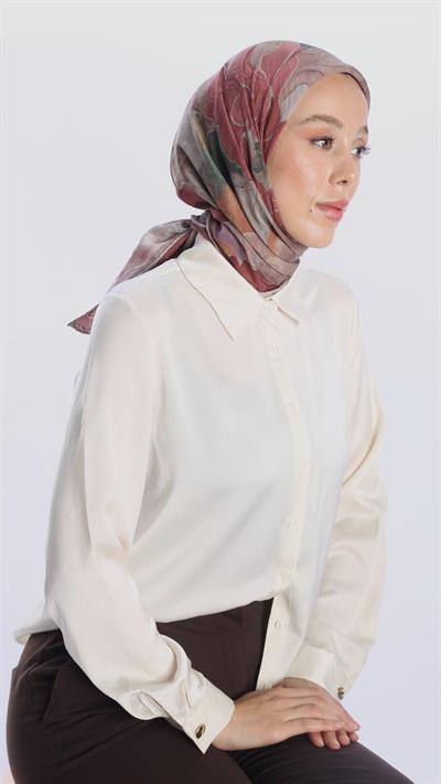 BELLA DESEN EŞARP KİREMİT-3