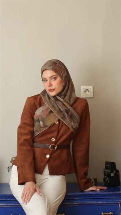 BELLA DESEN EŞARP YAĞ YEŞİLİ-4