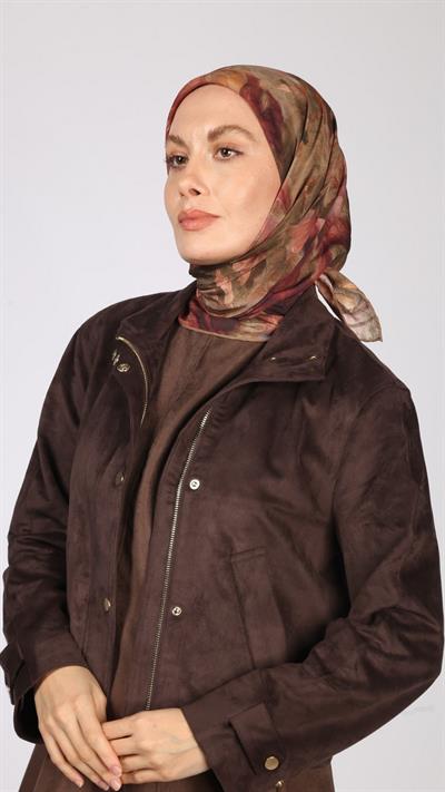 BLOOM DESEN EŞARP KAHVE