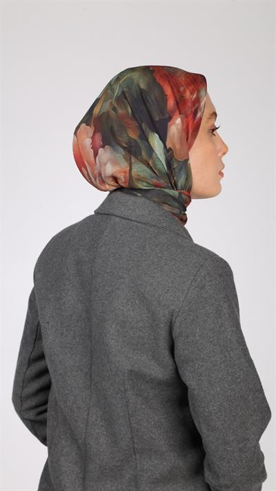 BLOOM DESEN EŞARP KOYU YEŞİL