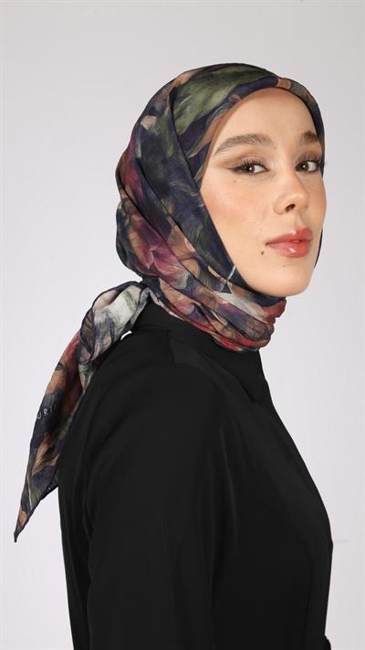 BLOOM DESEN EŞARP LACİVERT
