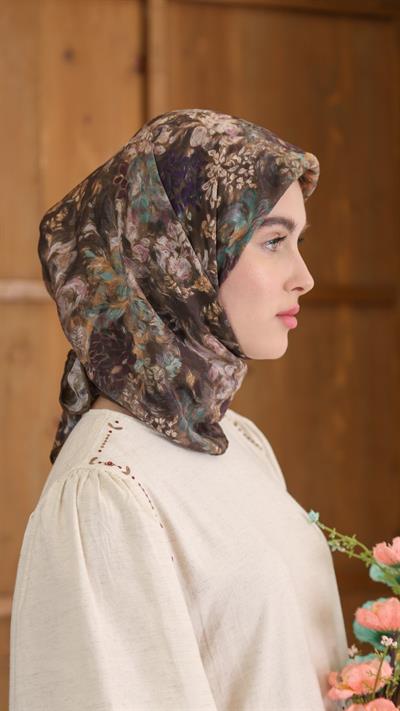CARMELA DESEN EŞARP ACI KAHVE