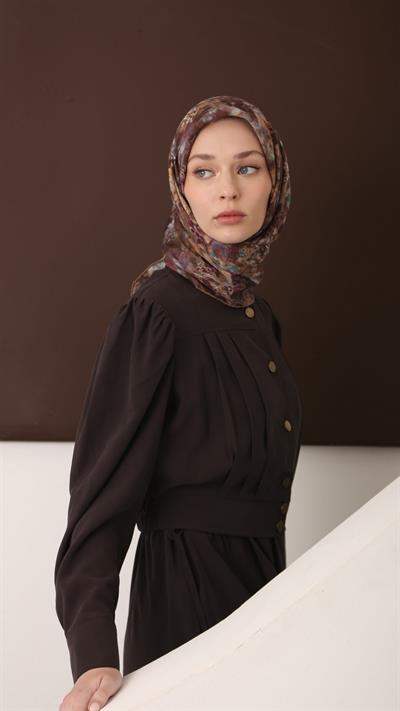 CARMELA DESEN EŞARP KAHVE