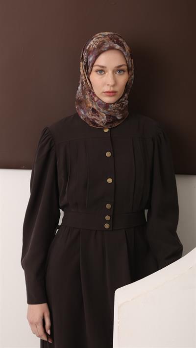CARMELA DESEN EŞARP KAHVE