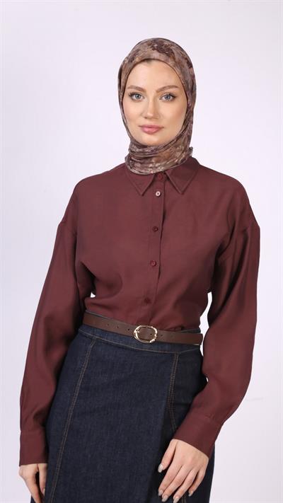 CARMELA DESEN EŞARP VİZON