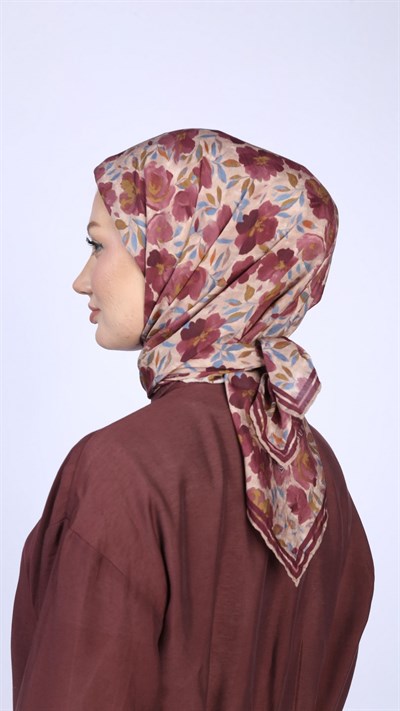 DUSTY ROSE DESEN EŞARP BORDO
