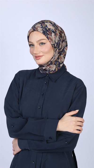 DUSTY ROSE DESEN EŞARP LACİVERT
