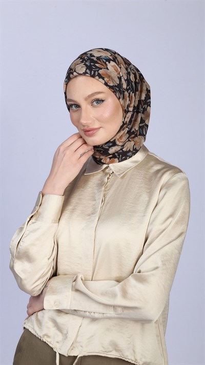 DUSTY ROSE DESEN EŞARP SİYAH