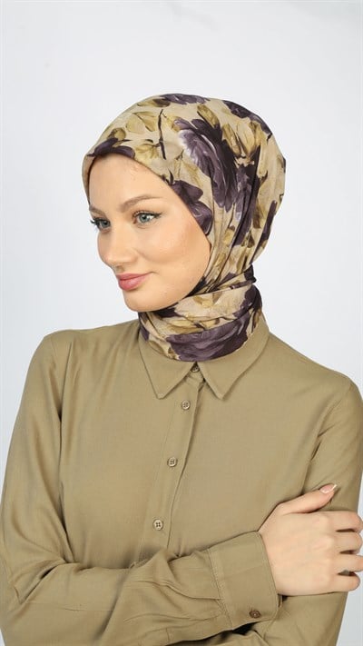 EARTHY FLORAL EŞARP YEŞİL