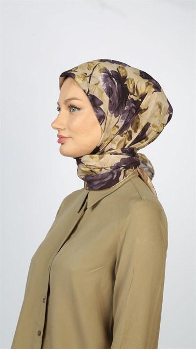 EARTHY FLORAL EŞARP YEŞİL