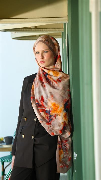 ELANOR DESEN ŞAL CAMEL-4