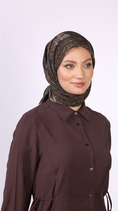ELEGANT DESEN EŞARP HAKİ YEŞİL