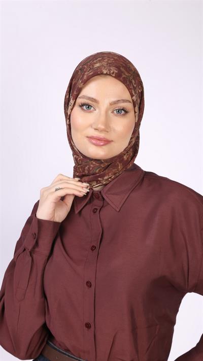 ELEGANT DESEN EŞARP TABA
