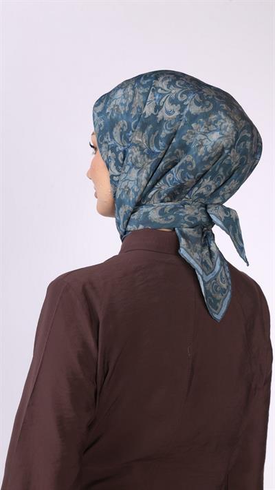 ELEGANT DESEN EŞARP TURKUAZ