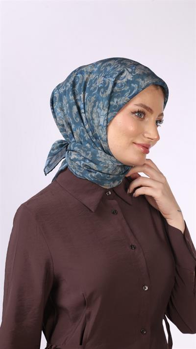 ELEGANT DESEN EŞARP TURKUAZ
