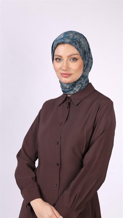 ELEGANT DESEN EŞARP TURKUAZ