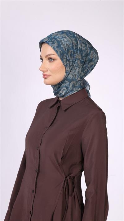 ELEGANT DESEN EŞARP TURKUAZ