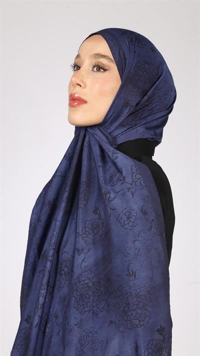 ELENA DESEN ŞAL CANLI MAVİ