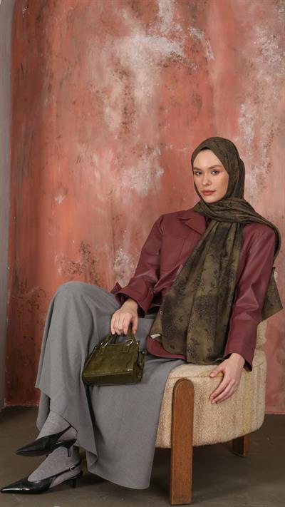 ELENA DESEN ŞAL KOYU YEŞİL