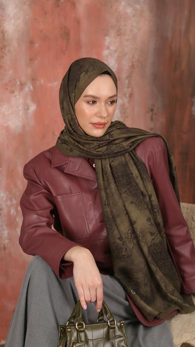 ELENA DESEN ŞAL KOYU YEŞİL