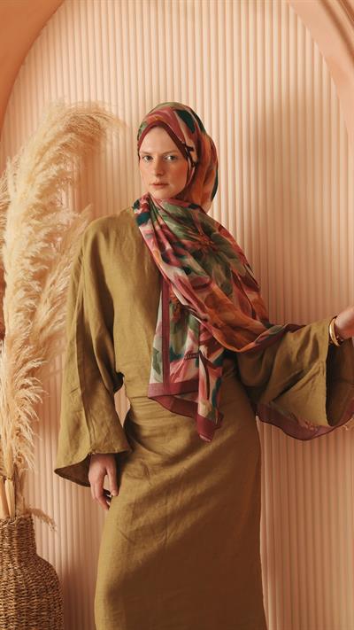 ELORİA DESEN ŞAL VİŞNE-8