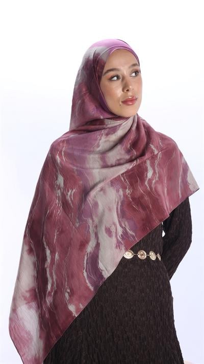 ELYSİA DESEN ŞAL PEMBE-3