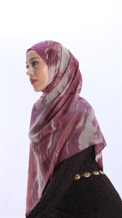 ELYSİA DESEN ŞAL PEMBE-3