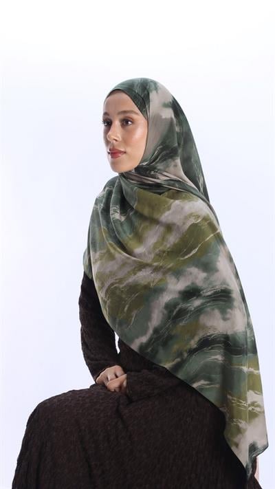 ELYSİA DESEN ŞAL YEŞİL-4