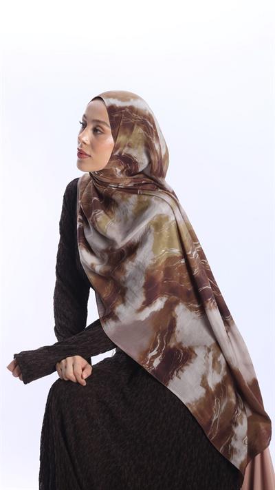 ELYSİA DESEN ŞAL ZEYTİN YEŞİLİ-8