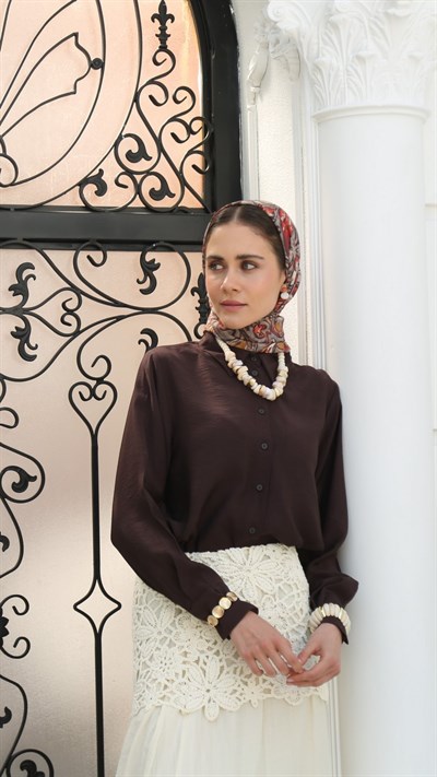ETHNİC ELEGANCE DESEN EŞARP BEJ