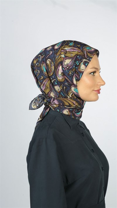 ETHNİC ELEGANCE DESEN EŞARP LACİVERT