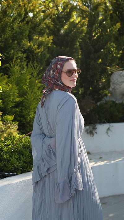 ETHNİC ELEGANCE DESEN EŞARP VİŞNE