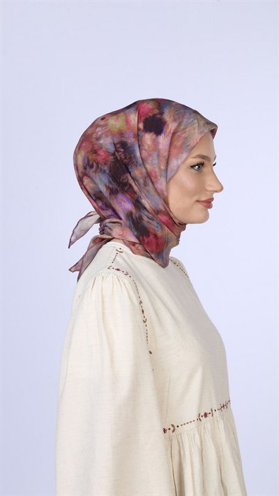FEATHER MİST DESEN EŞARP PEMBE