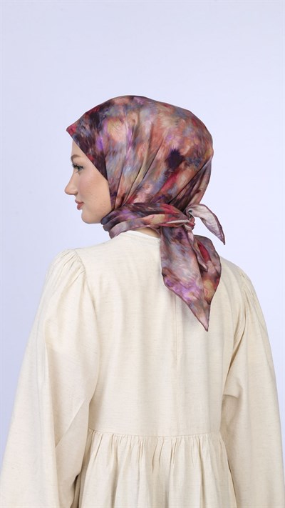 FEATHER MİST DESEN EŞARP PEMBE