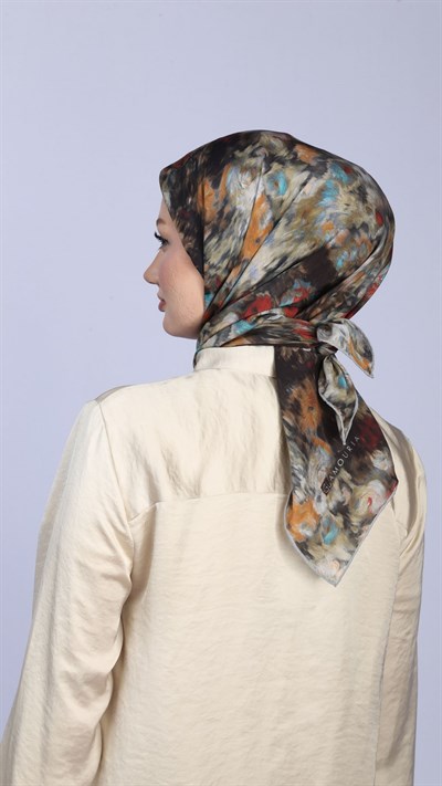 FEATHER MİST DESEN EŞARP SİYAH