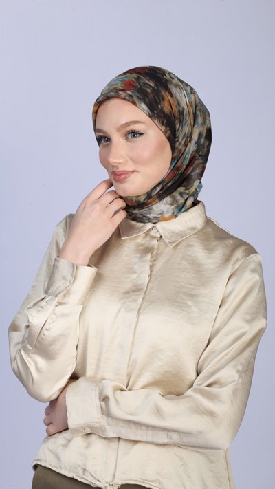 FEATHER MİST DESEN EŞARP SİYAH