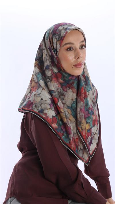 FİORA DESEN EŞARP SİYAH-7