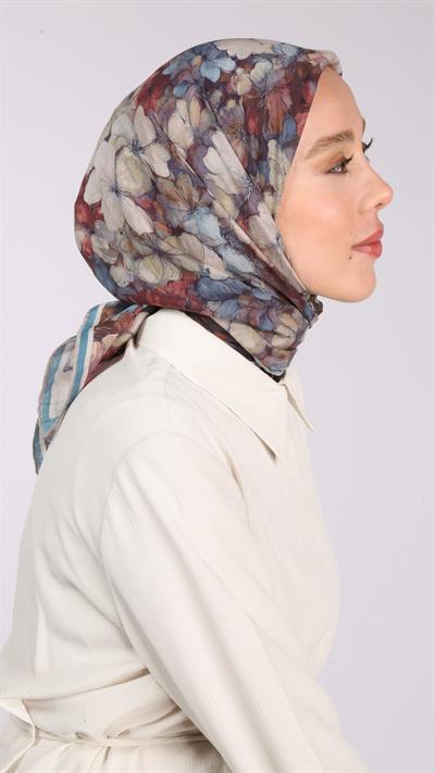 FİORA DESEN EŞARP TURKUAZ-8