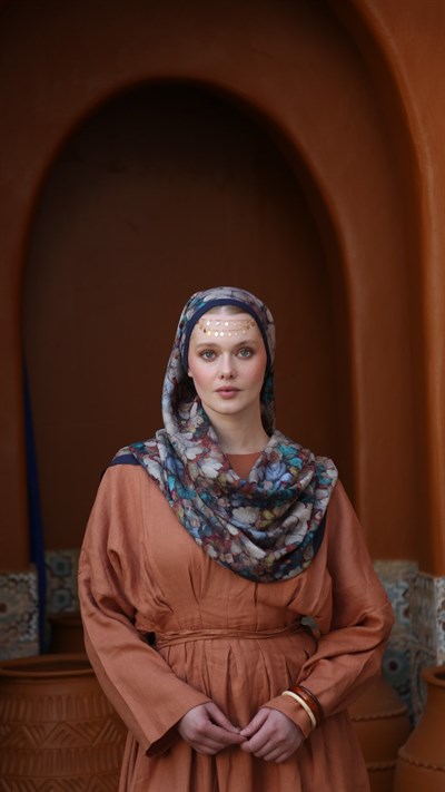 FIORA DESEN ŞAL LACİVERT