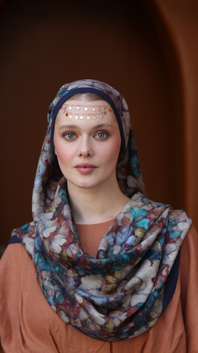 FIORA DESEN ŞAL LACİVERT