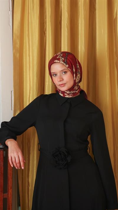 FİORELA DESEN EŞARP VİŞNE-1