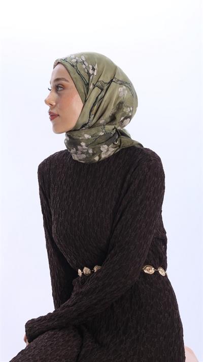FİORELA DESEN EŞARP YEŞİL-6