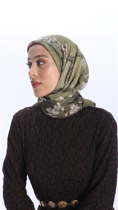 FİORELA DESEN EŞARP YEŞİL-6